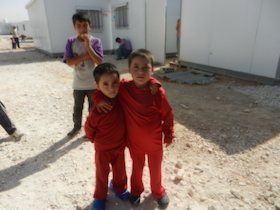 Syrské děti v uprchlickém táboře